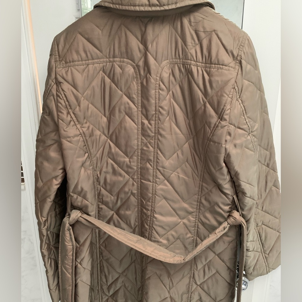 LOFT Quilted Brown Trench Coat